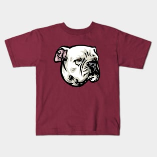 American Bulldog Portrait Drawing Kids T-Shirt